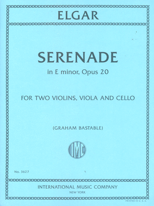 Book cover for Serenade In E Minor, Opus 20