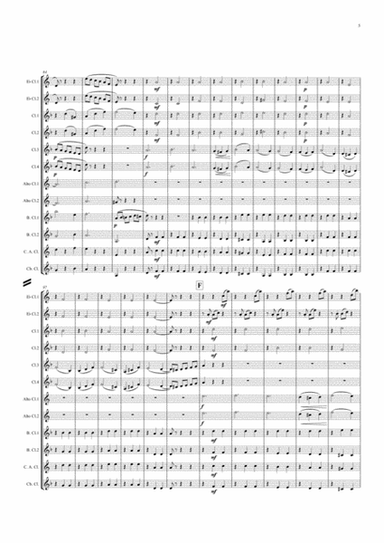 Tchaikovsky: Casse-Noisette (Nutcracker Suite) Valse des Fleurs Dance of Flowers - clarinet ensemble image number null