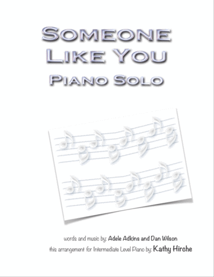 Someone Like You Piano Solo scores gallery preview page 1