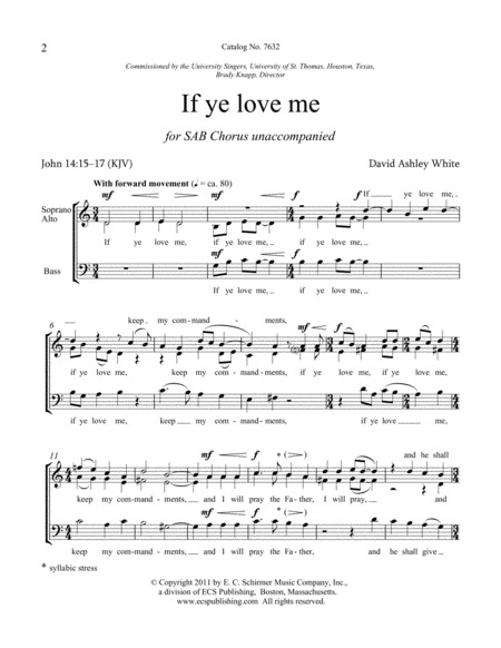If Ye Love Me (Downloadable)