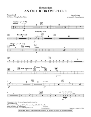 Themes from An Outdoor Overture - Percussion 2