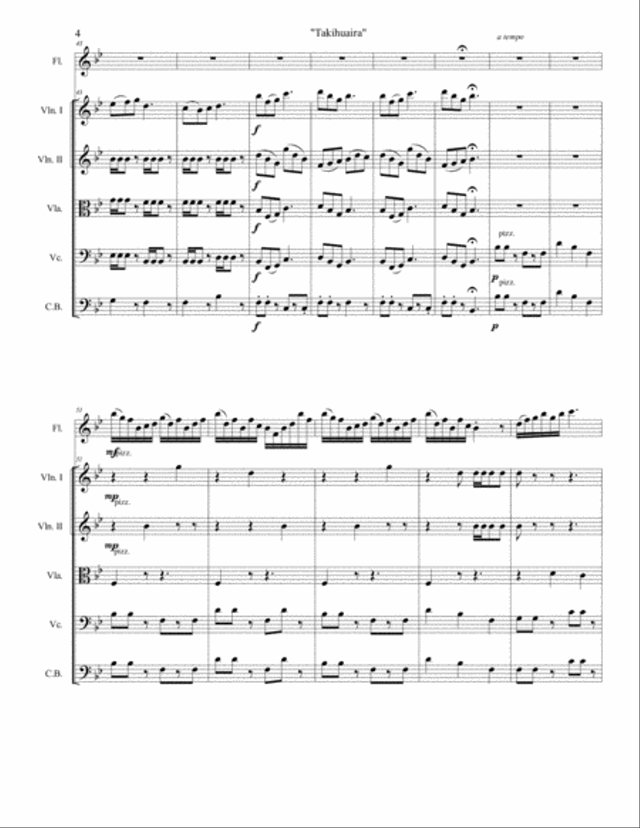 Takihuaira - Para flauta y orquesta de cuerdas Chamber Orchestra scores gallery preview page 5