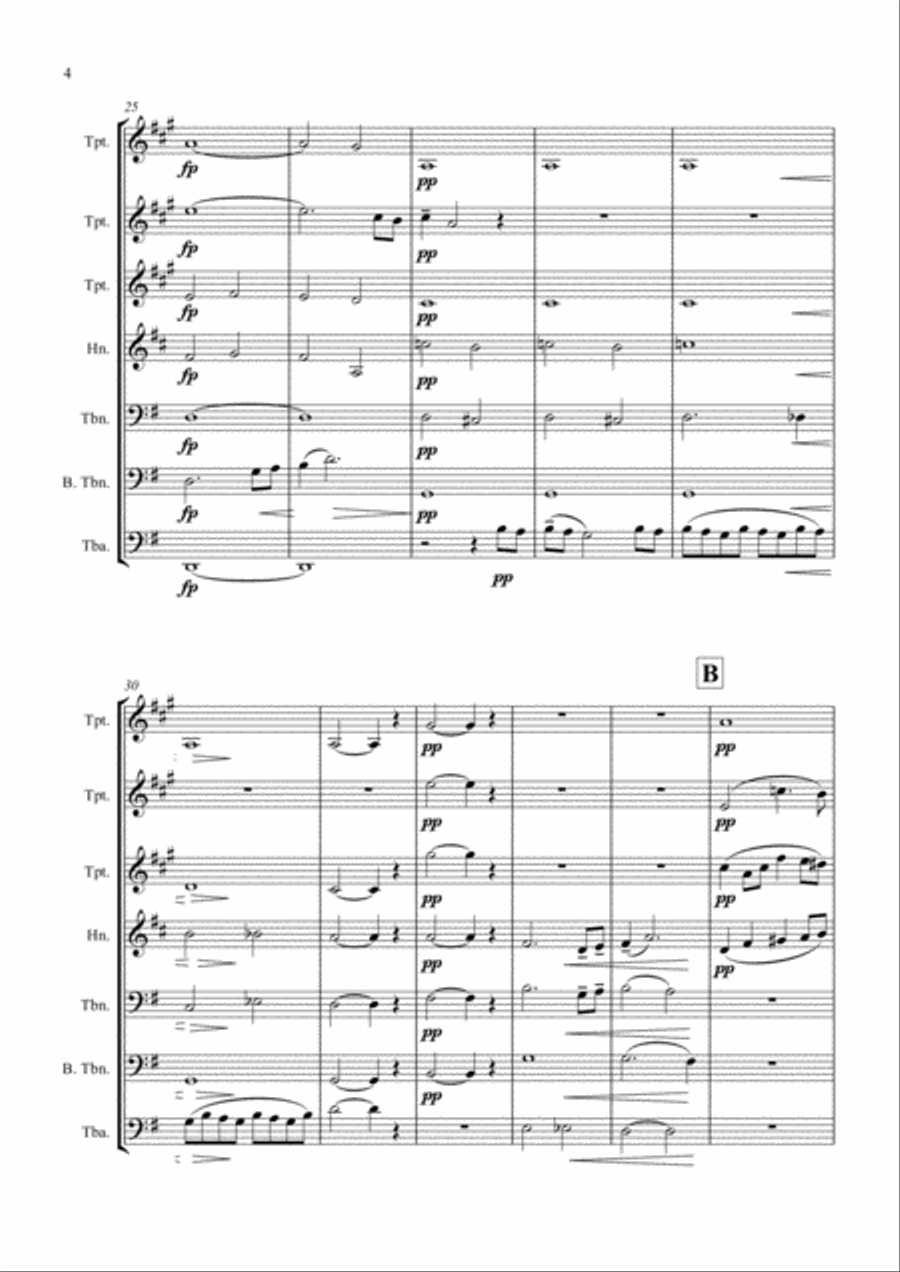 Last Spring from Two Elegiac Melodies (Brass Septet) Brass Ensemble scores gallery preview page 4
