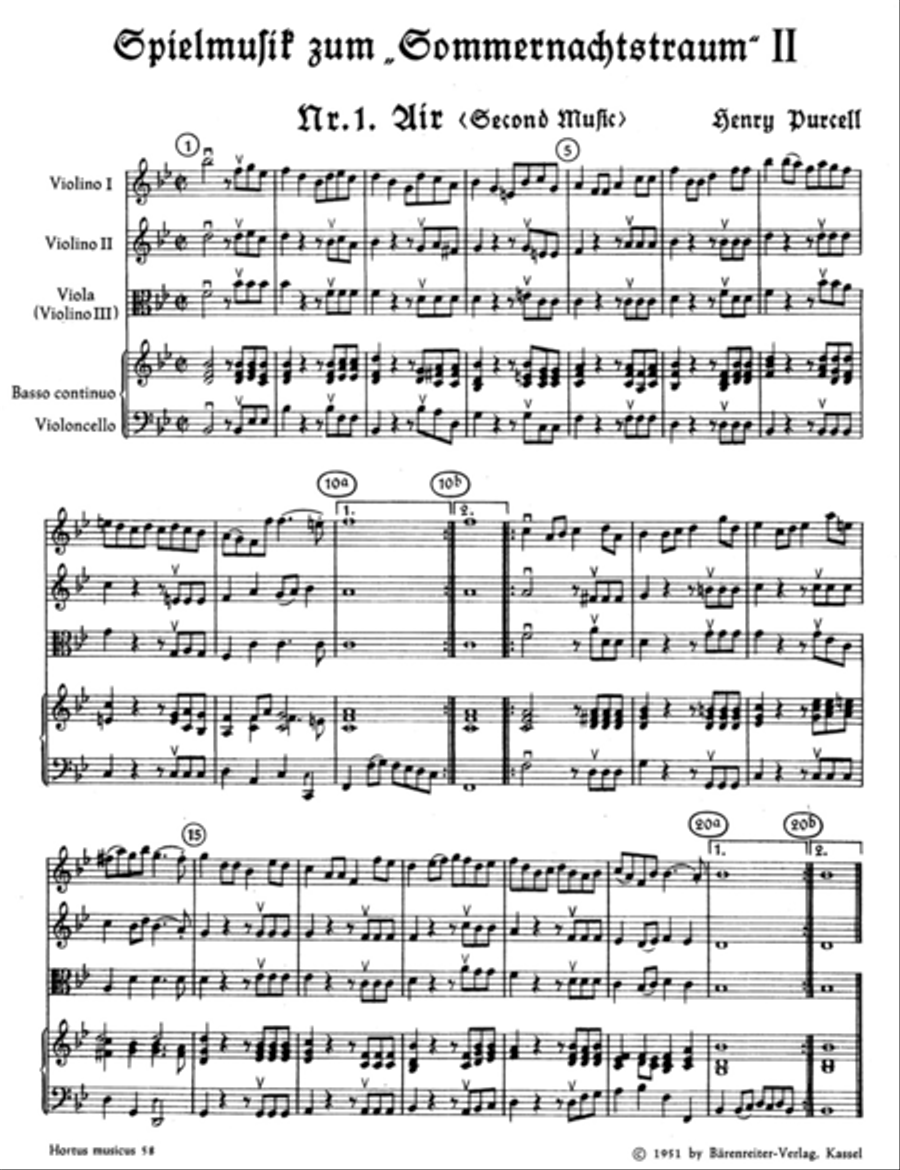 Spielmusik zum Sommernachtstraum. Heft 2 (Nr. 1 - 9) String Orchestra scores gallery preview page 2