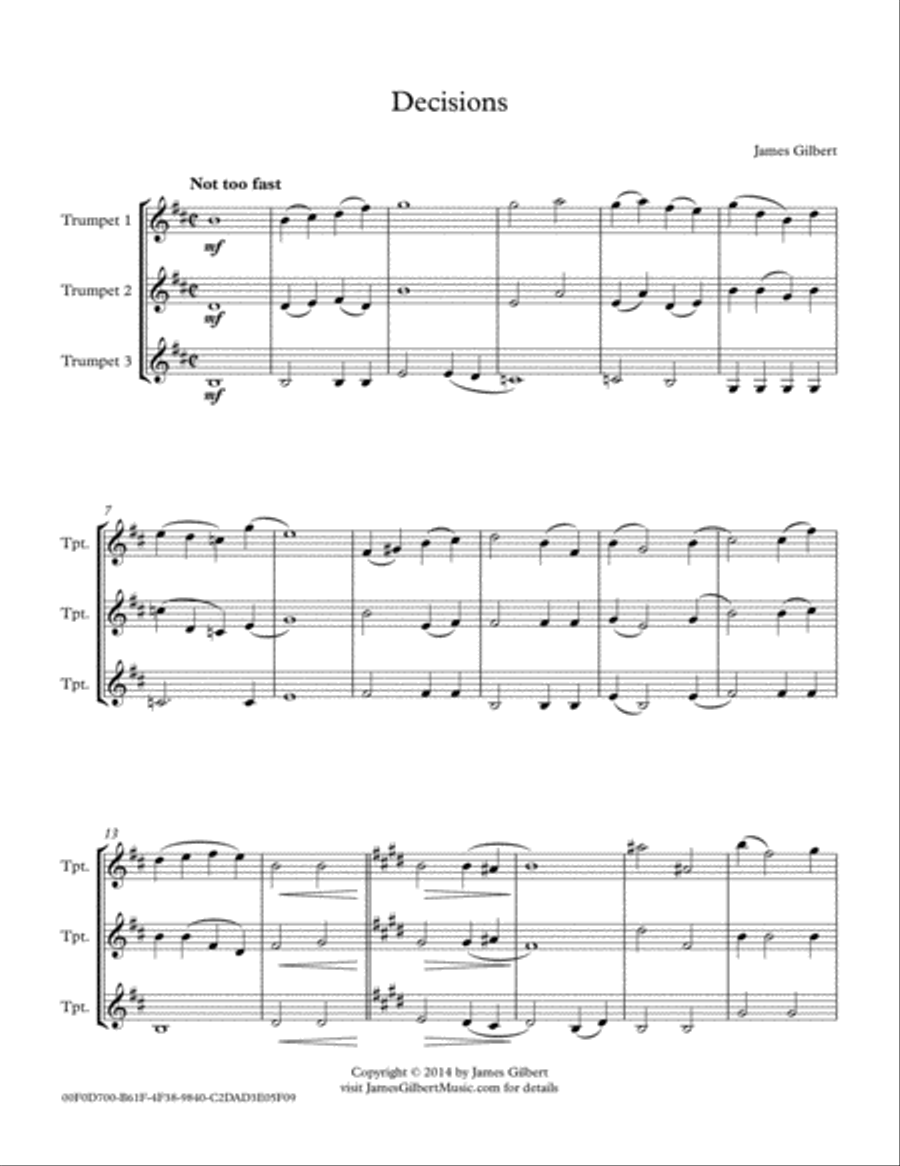 Decisions Brass Ensemble scores gallery preview page 4