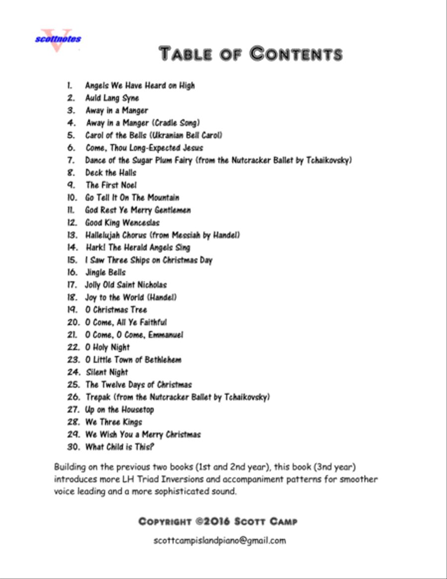 30 Christmas Piano Favorites for Third Year Piano Easy Piano scores gallery preview page 2