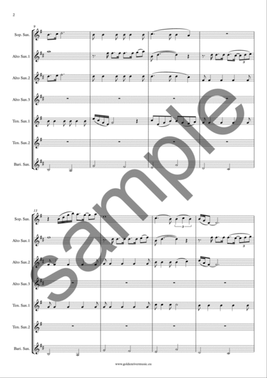 I dreamed a dream Saxophone Ensemble scores gallery preview page 3