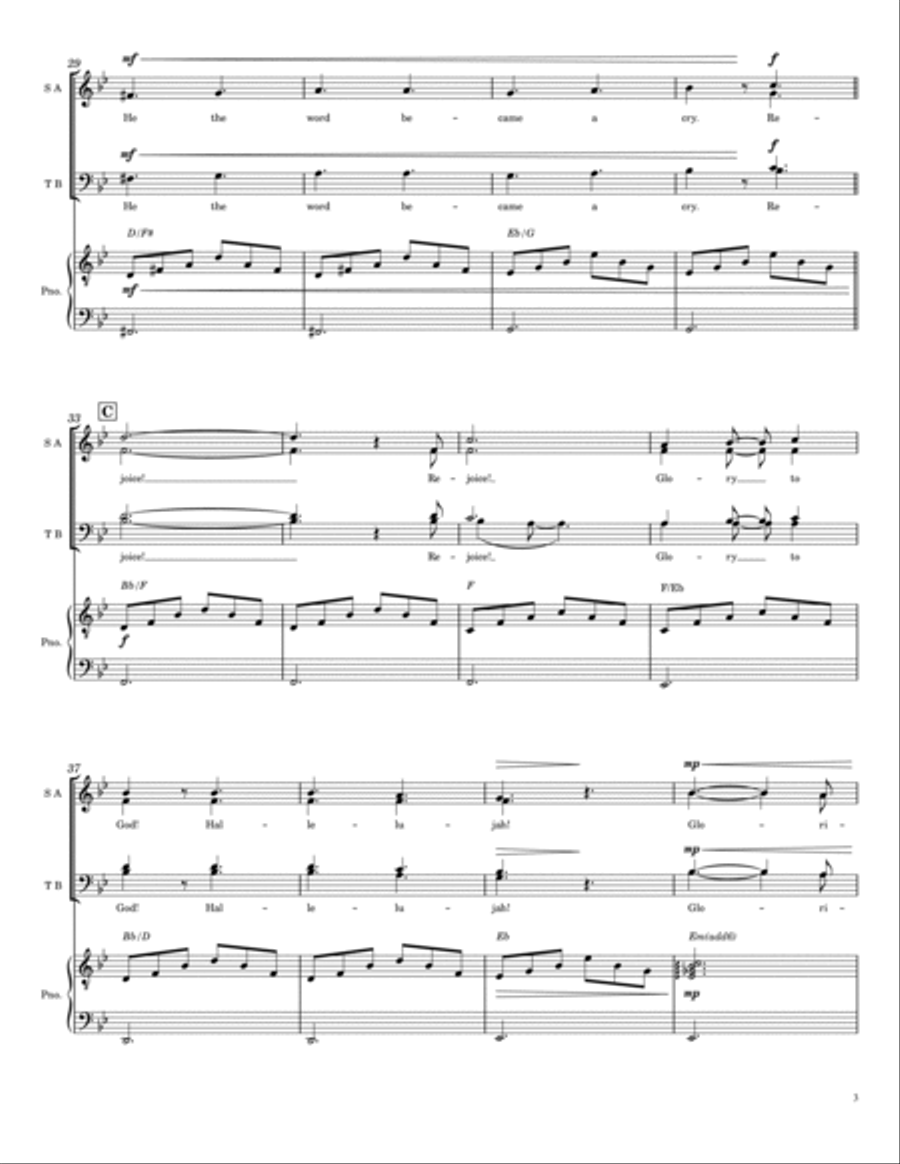Love Came Down To Bethlehem 4-Part scores gallery preview page 3