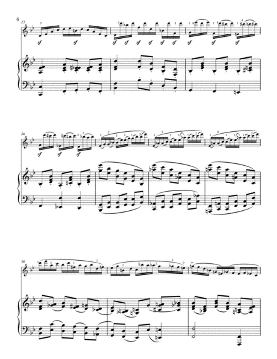 Paganini-Pokhanovski 24 Caprices: #16 for violin and piano Violin Solo scores gallery preview page 4