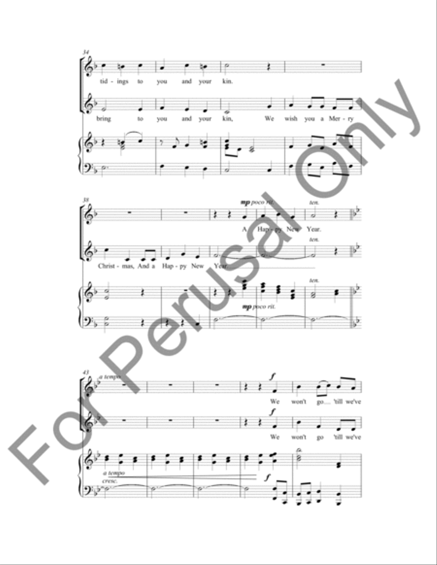 We Wish You A Merry Christmas SA scores gallery preview page 5