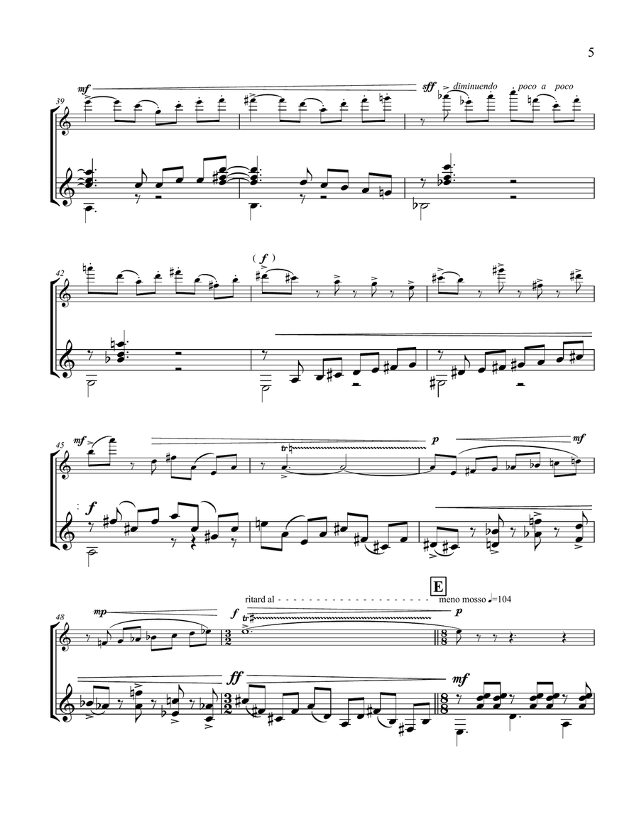 Suite for Flute and Guitar Chamber Music scores gallery preview page 5