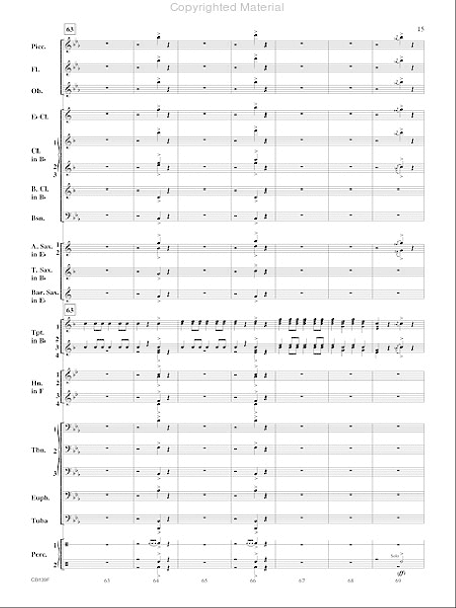 Golden Plume Concert Band scores gallery preview page 16