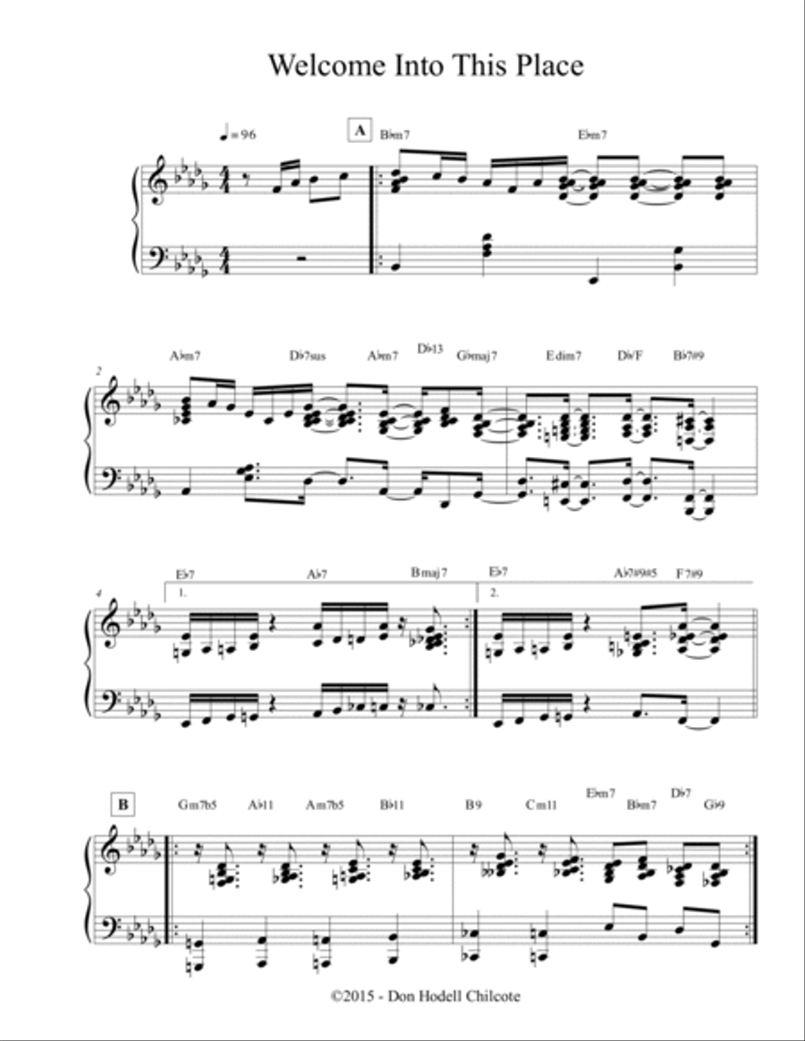 Welcome Into This Place Harpsichord scores gallery preview page 2