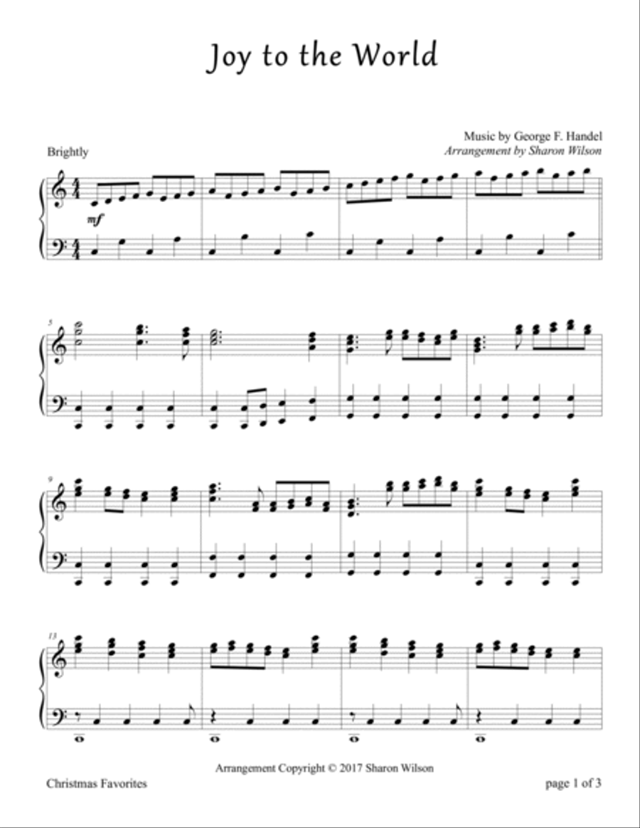 Joy to the World Piano Solo scores gallery preview page 2