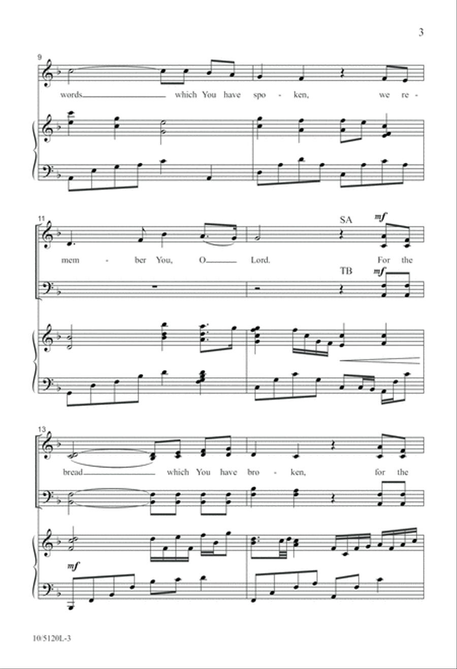 At This Table We Remember 4-Part scores gallery preview page 3