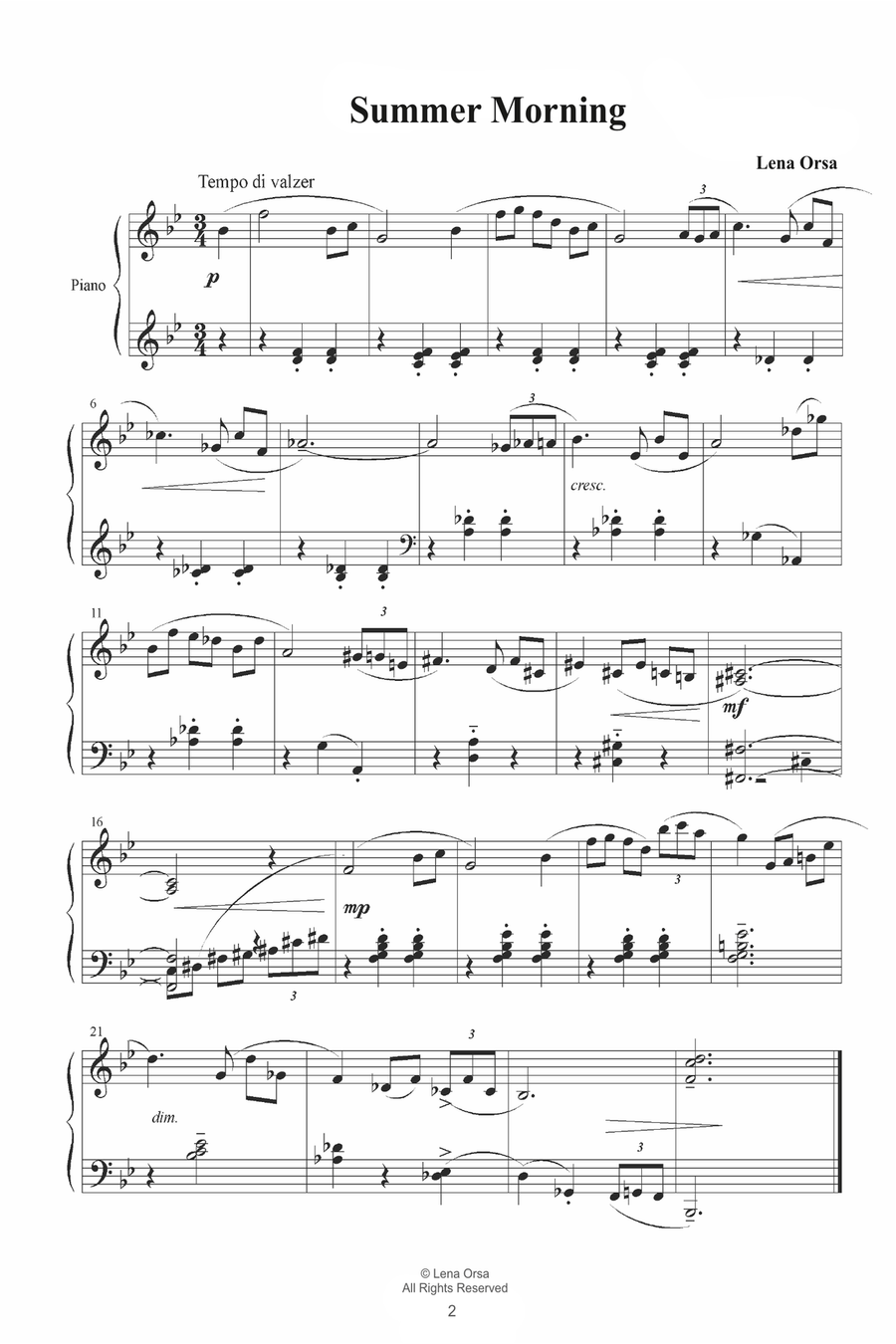 Summer at the Piano ALBUM Voice scores gallery preview page 2
