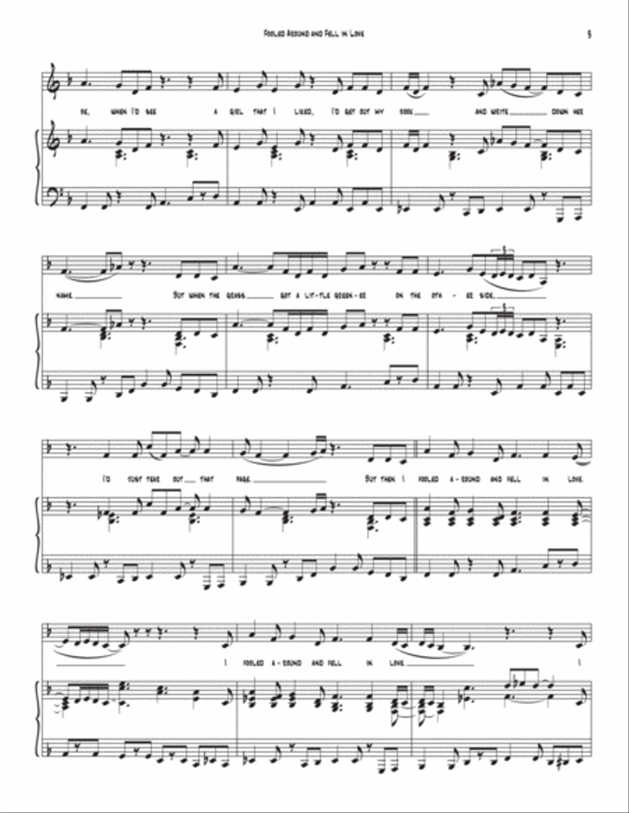 Fooled Around And Fell In Love Voice scores gallery preview page 3