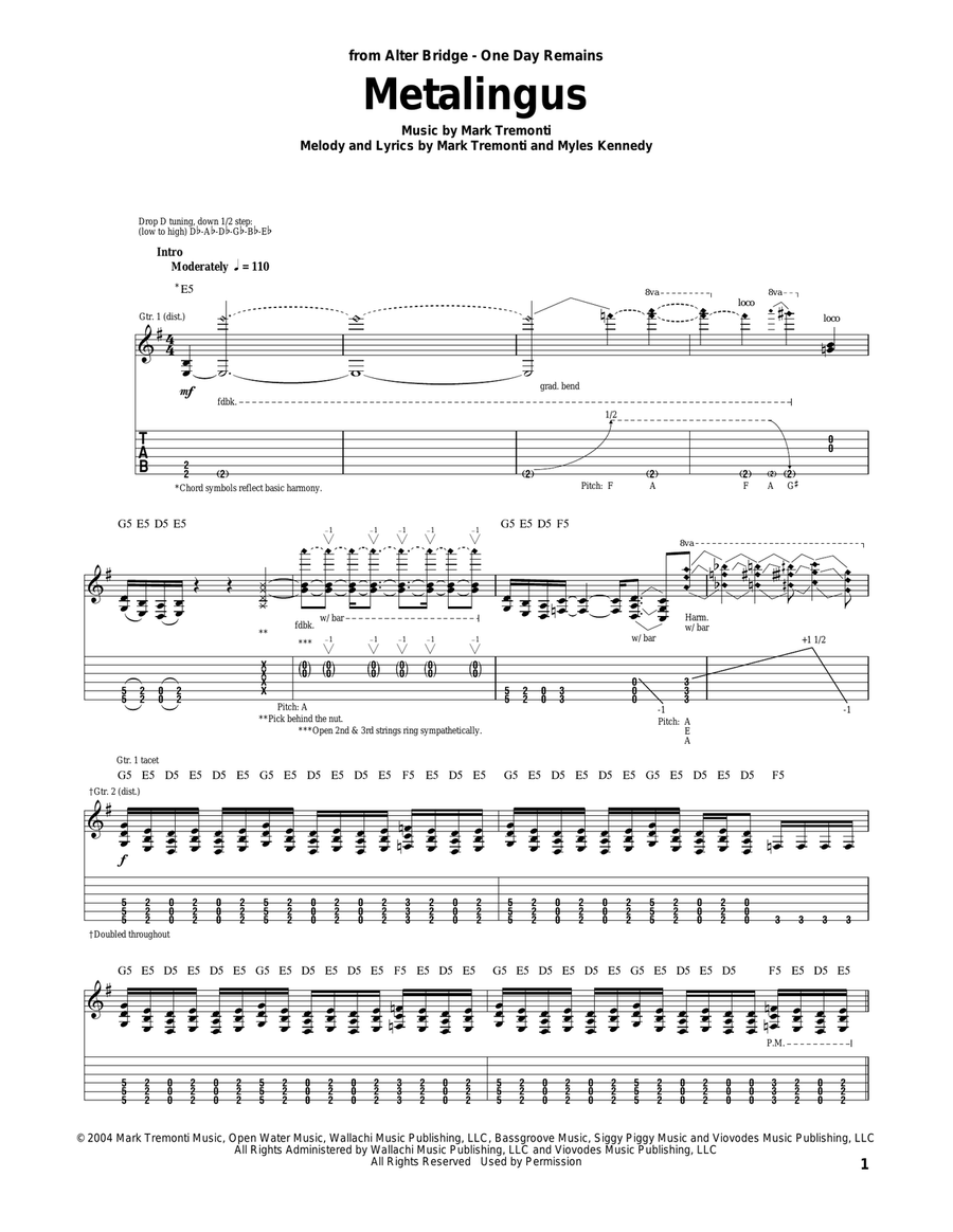 Metalingus Metalingus Acoustic Guitar scores gallery preview page 1