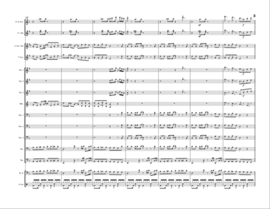 Walk The Dinosaur Marching Band scores gallery preview page 3