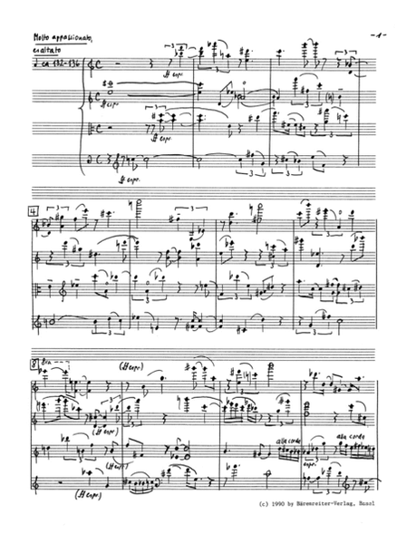 Streichquartett in einem Satz no. 5 (1988/1989)