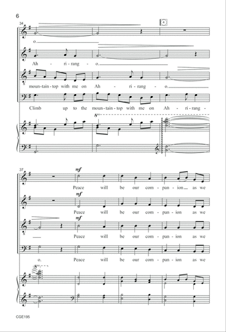 Ahrirang SATB 4-Part scores gallery preview page 6