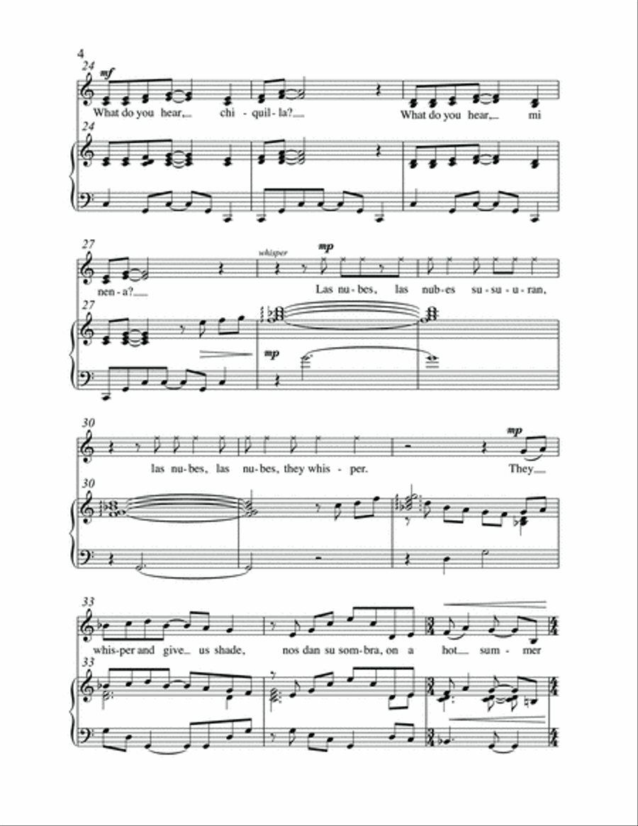 What Do You Hear, Chiquilla? 2-Part scores gallery preview page 4