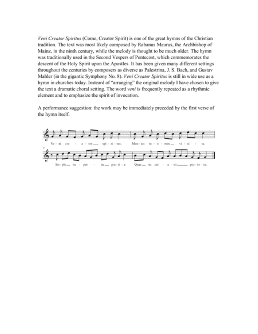 Veni Creator Spiritus 4-Part scores gallery preview page 3