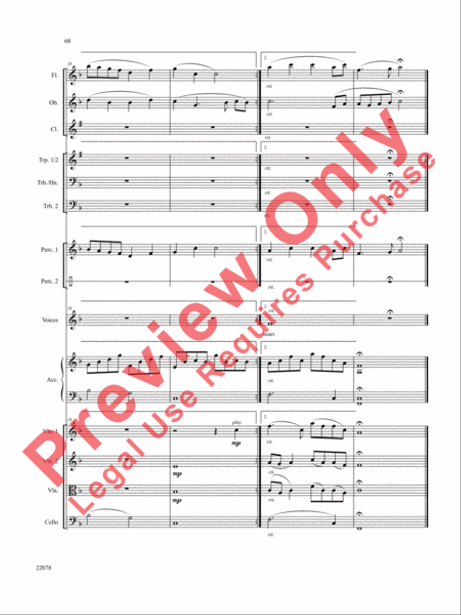 A Christmas Carol (Instrumental Parts) Choir scores gallery preview page 69