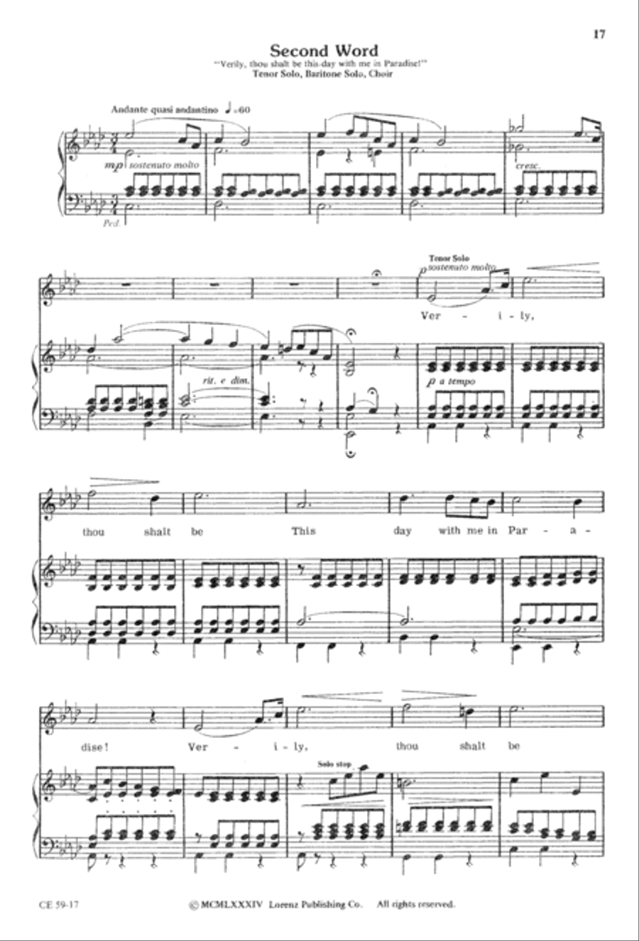 The Seven Last Words of Christ 4-Part scores gallery preview page 19