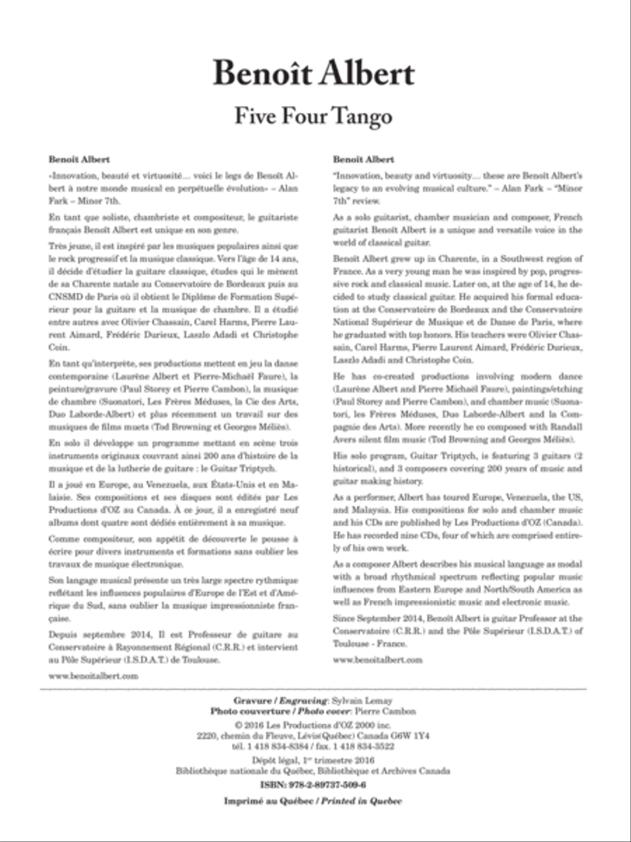 Five Four Tango English Horn scores gallery preview page 1