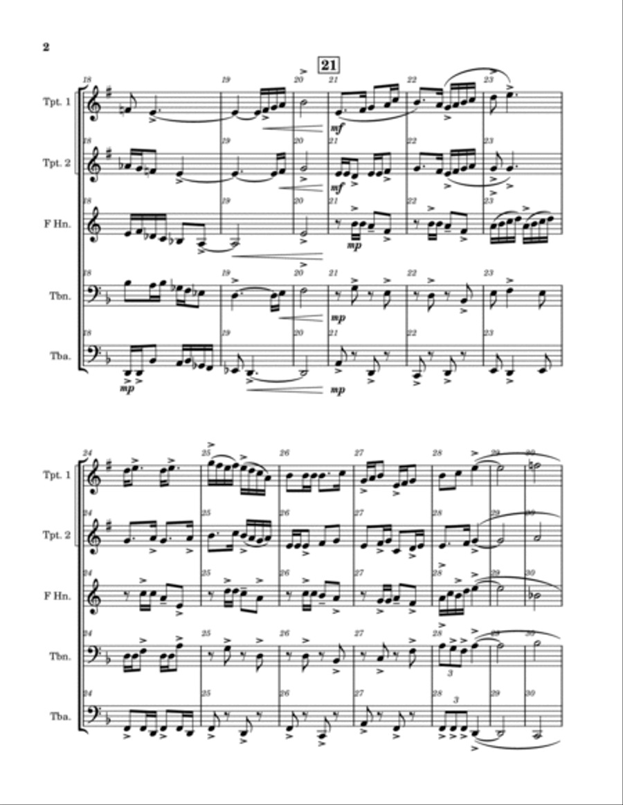 Dance of the Dead Brass Quintet scores gallery preview page 2
