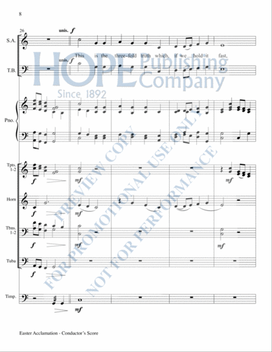 Easter Acclamation Easter Acclamation Choir scores gallery preview page 9