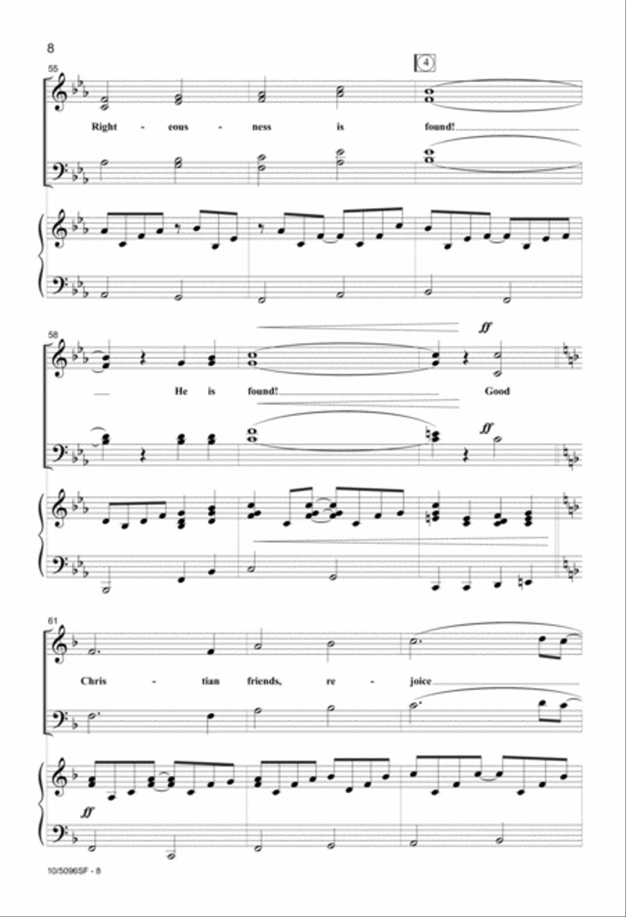 Christian Friends, Rejoice! 4-Part scores gallery preview page 8