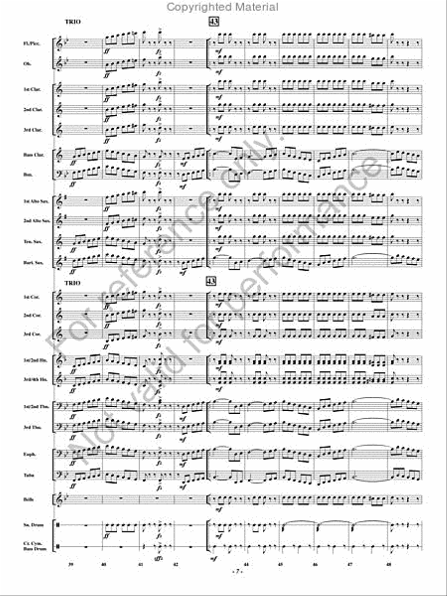 Basses On A Rampage Concert Band scores gallery preview page 6