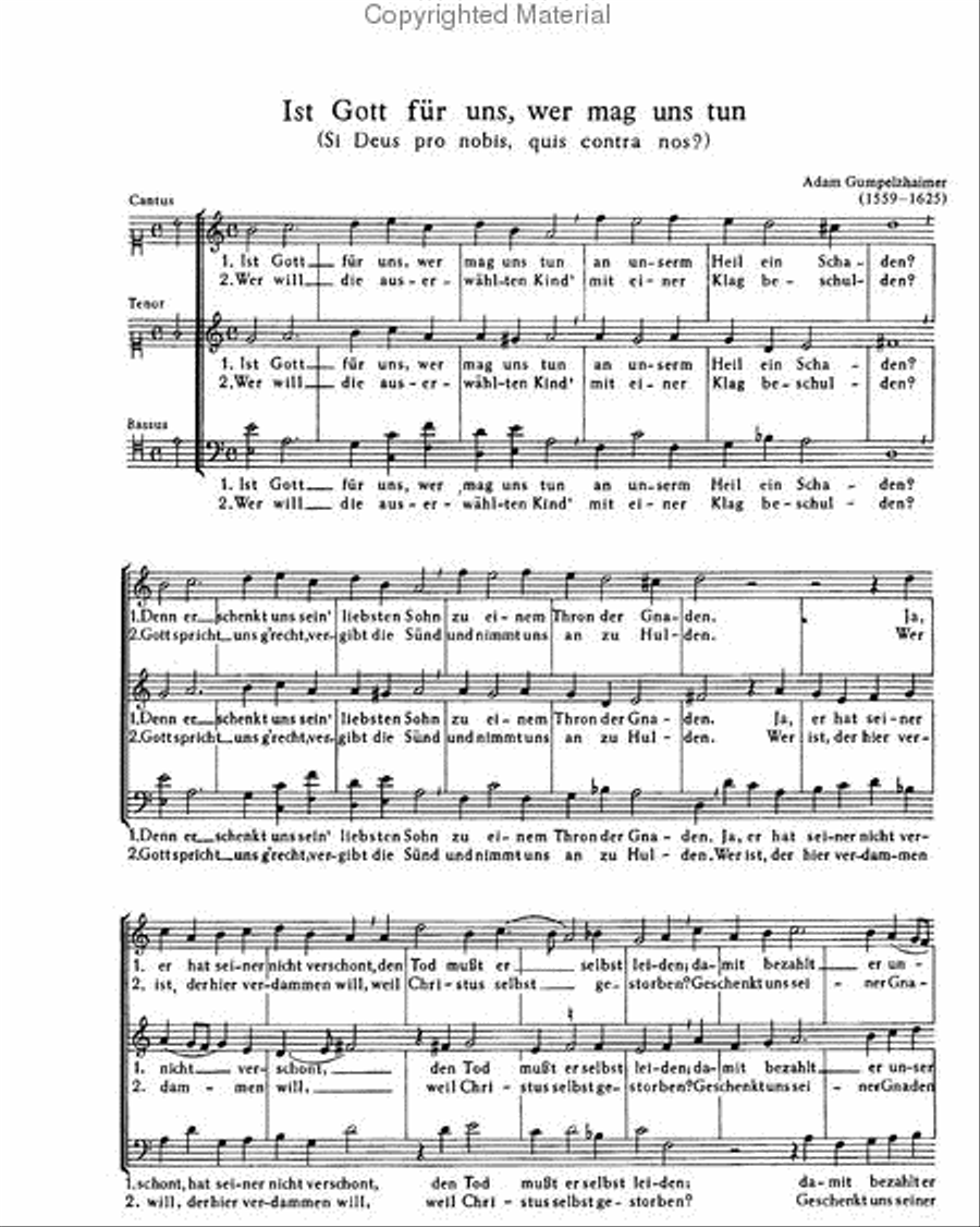 With God for us (Ist Gott fur uns, wer mag uns wider sein) 3-Part scores gallery preview page 2