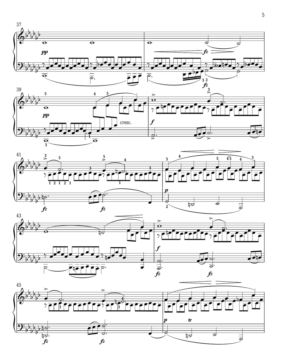 Impromptu No. 3 In G-Flat Major Piano Solo scores gallery preview page 5