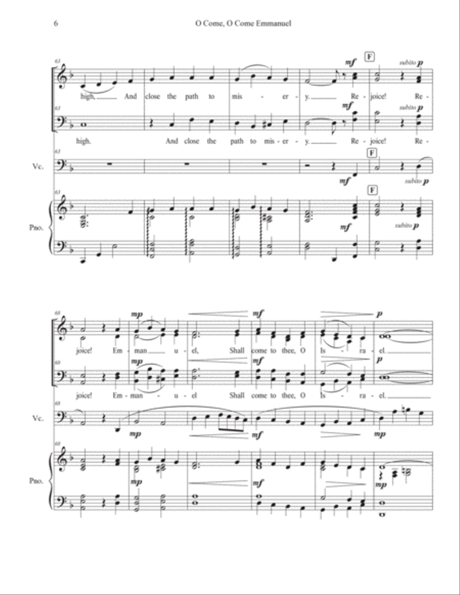 O Come, O Come Emmanuel 4-Part scores gallery preview page 6
