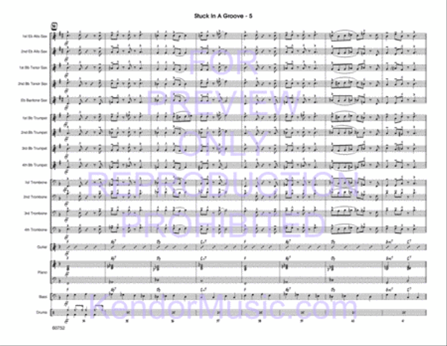 Stuck In A Groove Jazz Ensemble scores gallery preview page 6