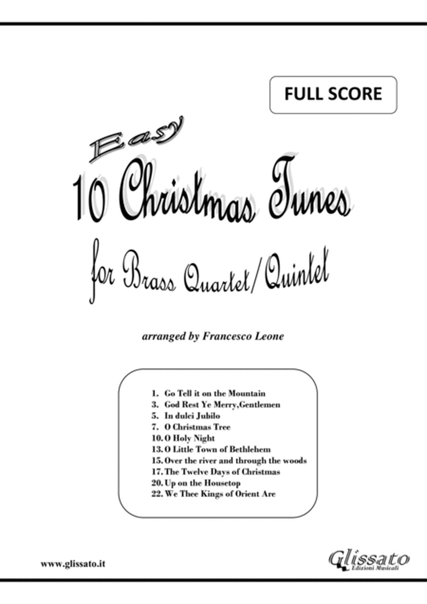 10 Easy Christmas Tunes - Brass Quartet/Quintet (score) image number null