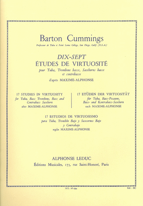 Book cover for 17 Etudes De Virtuosite (trombone-bass Solo)
