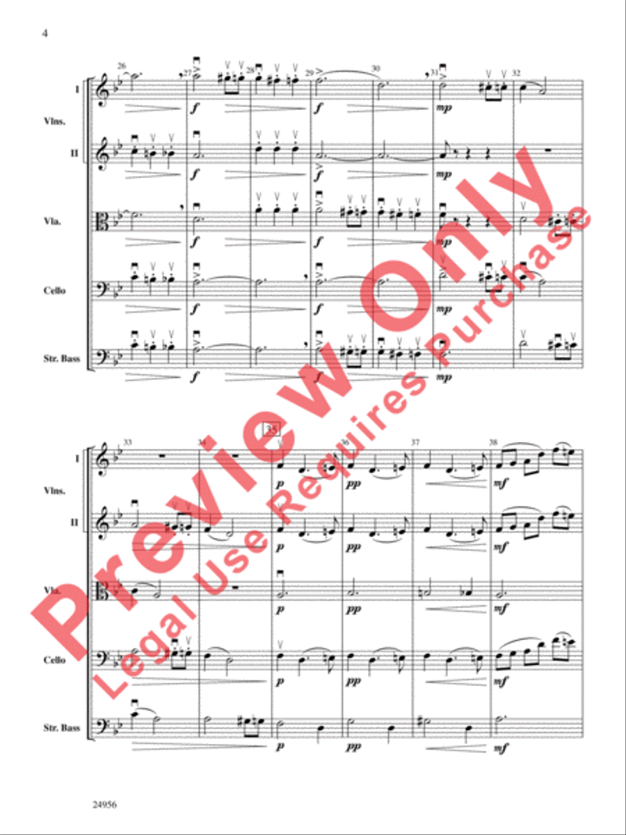 Allegretto Grazioso (from Symphony No. 8) String Orchestra scores gallery preview page 5