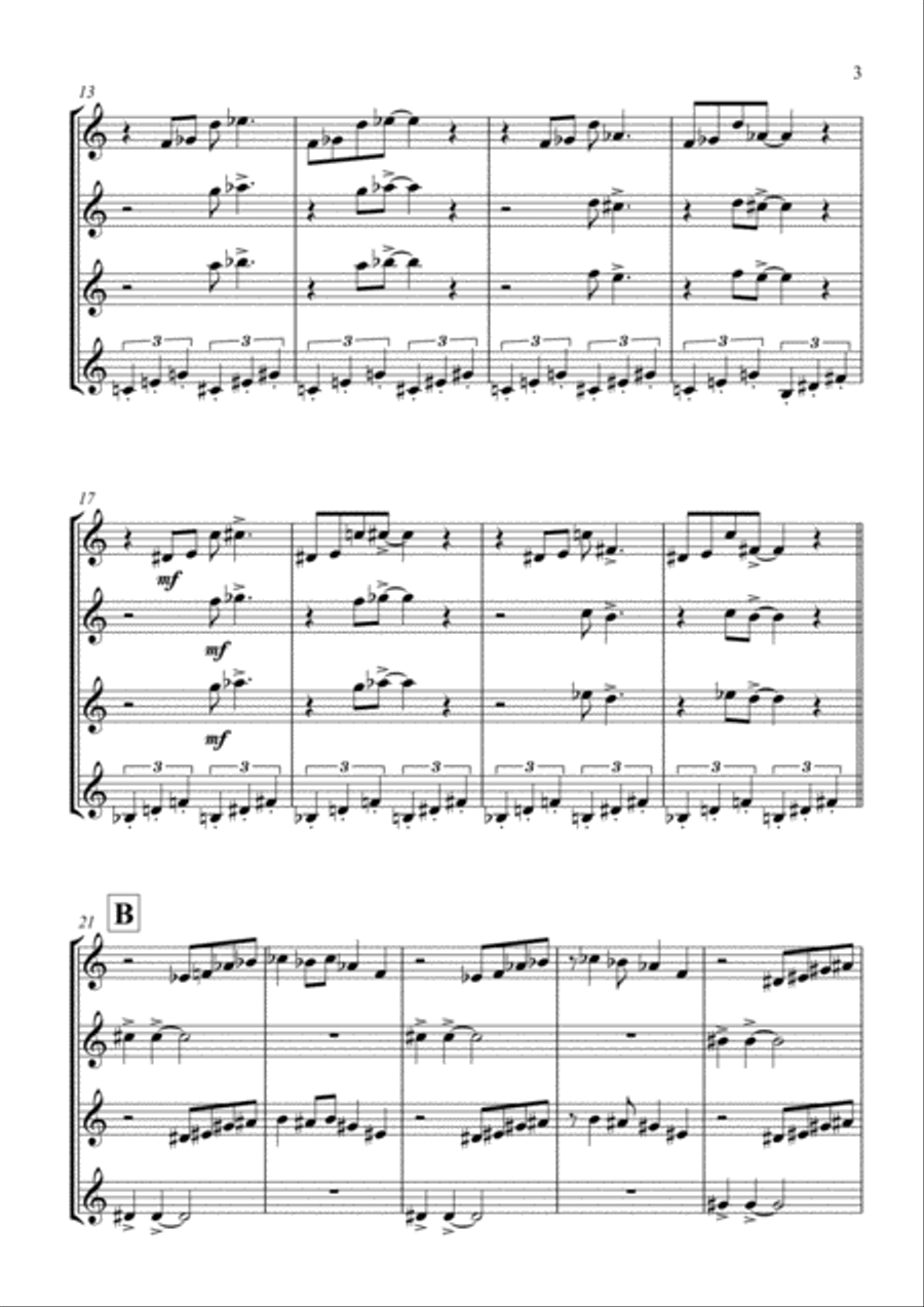 Epistrophy Woodwind Quartet scores gallery preview page 3