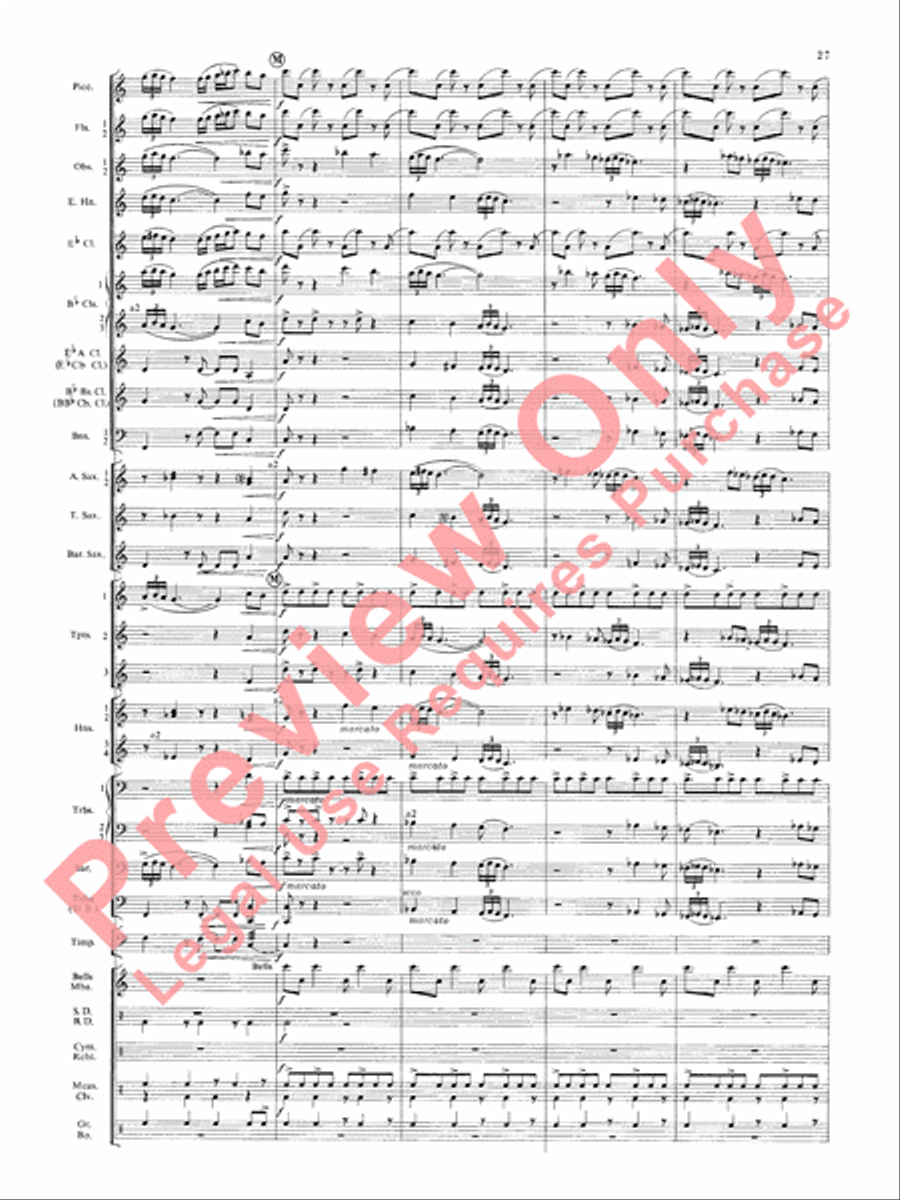 Symphonic Dance No. 3 (Fiesta) Concert Band scores gallery preview page 30