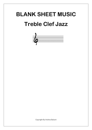 Book cover for 📝 Empty Blank Music Staff (Treble Jazz Clef)
