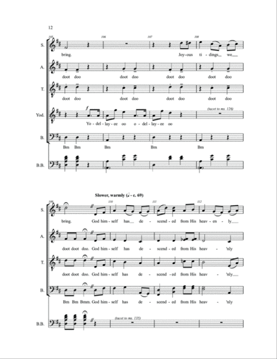 Yodel Carol Yodel Carol 4-Part scores gallery preview page 11