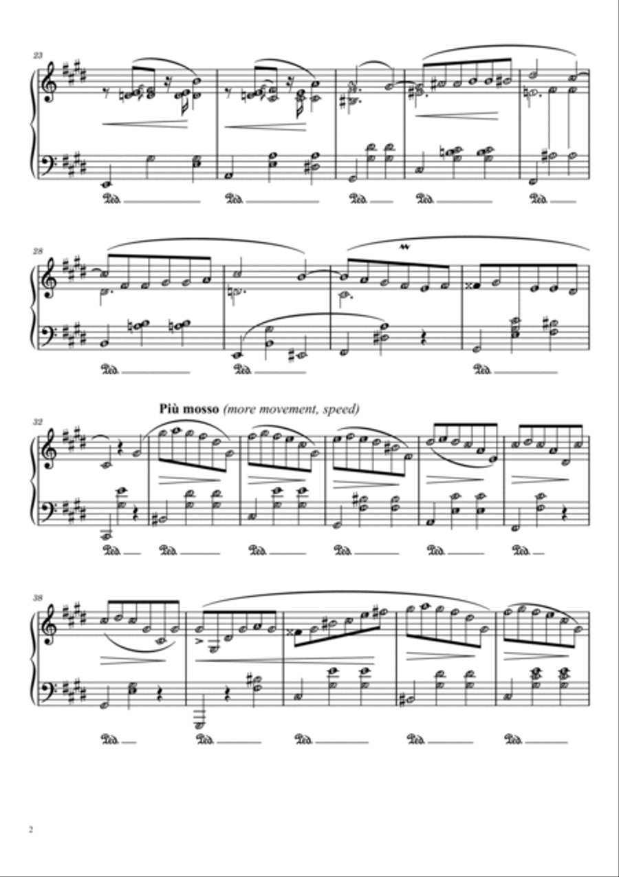 Waltz in C Sharp Minor (No. 7) Op. 64 No. 2 - Chopin (Original version - Self Learning Series) Piano Solo scores gallery preview page 2