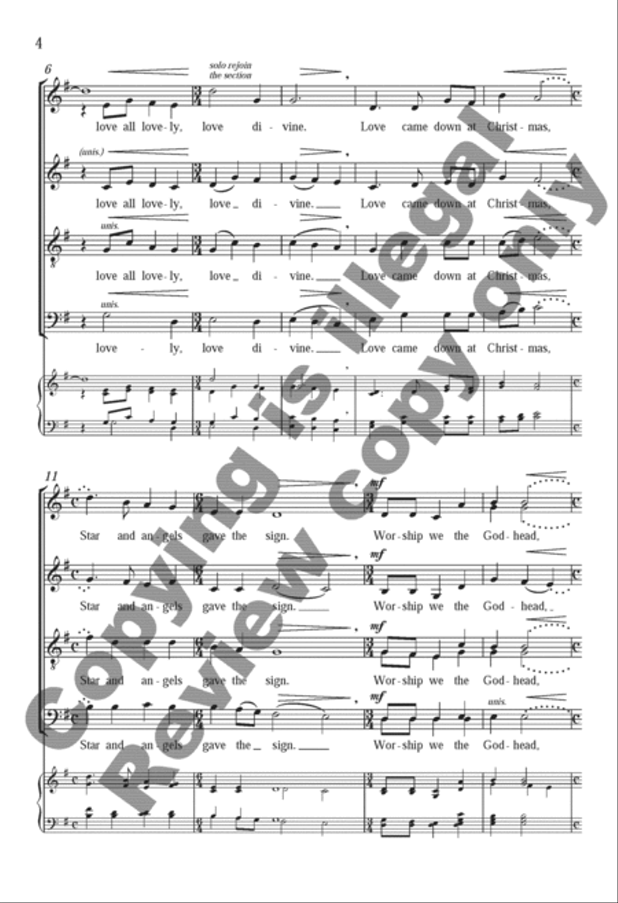 Love Came Down at Christmas 4-Part scores gallery preview page 7