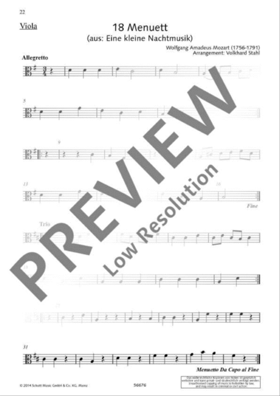 Eine kleine Nachtmusik Bassoon scores gallery preview page 21