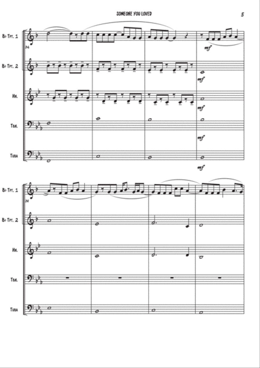 Someone You Loved Someone You Loved Brass Ensemble scores gallery preview page 5