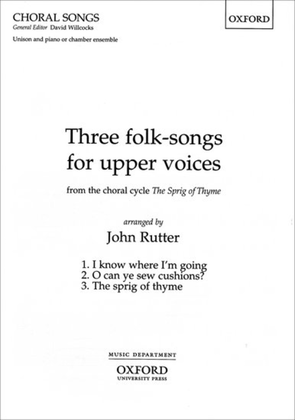 Book cover for Three folk-songs for upper voices from The Sprig of Thyme